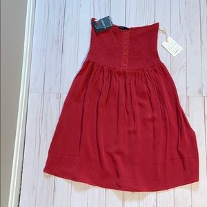 Red Strapless dress